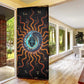 Wadjet Fiery Serpent Door Cover Egyptian Ankh Symbol in Dark Flame Protector Theme