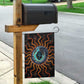Wadjet Fiery Serpent Garden Flag Egyptian Ankh Symbol in Dark Flame Protector Theme