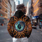 Wadjet Fiery Serpent Hoodie Egyptian Ankh Symbol in Dark Flame Protector Theme