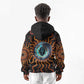 Wadjet Fiery Serpent Kid Hoodie Egyptian Ankh Symbol in Dark Flame Protector Theme