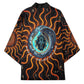 Wadjet Fiery Serpent Kimono Egyptian Ankh Symbol in Dark Flame Protector Theme