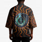 Wadjet Fiery Serpent Kimono Egyptian Ankh Symbol in Dark Flame Protector Theme