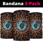 Wadjet Fiery Serpent Neck Gaiter Egyptian Ankh Symbol in Dark Flame Protector Theme