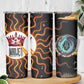 Wadjet Fiery Serpent Skinny Tumbler Egyptian Ankh Symbol in Dark Flame Protector Theme