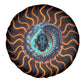 Wadjet Fiery Serpent Spare Tire Cover Egyptian Ankh Symbol in Dark Flame Protector Theme