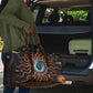 Wadjet Fiery Serpent Travel Bag Egyptian Ankh Symbol in Dark Flame Protector Theme