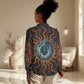 Wadjet Fiery Serpent Women Casual Shirt Egyptian Ankh Symbol in Dark Flame Protector Theme