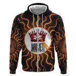 Wadjet Fiery Serpent Zip Hoodie Egyptian Ankh Symbol in Dark Flame Protector Theme
