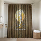 Wosret Egyptian Bathroom Set with Golden Scepter and Archer Motif in Ancient Protector