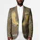 Wosret Egyptian Blazer with Golden Scepter and Archer Motif in Ancient Protector