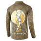 Wosret Egyptian Button Sweatshirt with Golden Scepter and Archer Motif in Ancient Protector