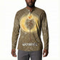 Wosret Egyptian Button Sweatshirt with Golden Scepter and Archer Motif in Ancient Protector