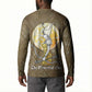 Wosret Egyptian Button Sweatshirt with Golden Scepter and Archer Motif in Ancient Protector