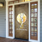 Wosret Egyptian Door Cover with Golden Scepter and Archer Motif in Ancient Protector