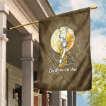 Wosret Egyptian Garden Flag with Golden Scepter and Archer Motif in Ancient Protector