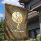 Wosret Egyptian Garden Flag with Golden Scepter and Archer Motif in Ancient Protector