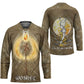 Wosret Egyptian Hockey Jersey with Golden Scepter and Archer Motif in Ancient Protector