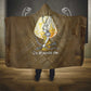 Wosret Egyptian Hooded Blanket with Golden Scepter and Archer Motif in Ancient Protector