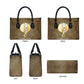 Wosret Egyptian Leather Bag with Golden Scepter and Archer Motif in Ancient Protector
