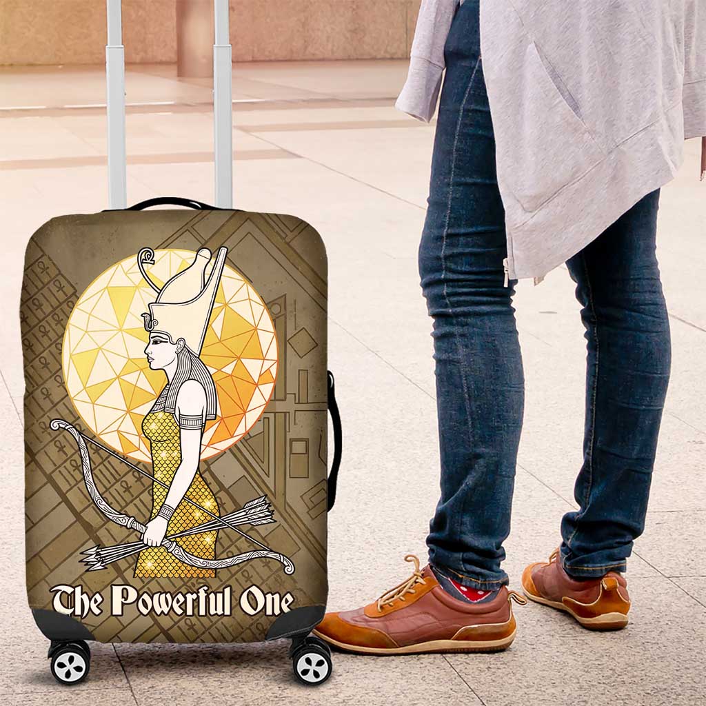 Wosret Egyptian Luggage Cover with Golden Scepter and Archer Motif in Ancient Protector