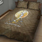 Wosret Egyptian Quilt Bed Set with Golden Scepter and Archer Motif in Ancient Protector