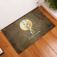 Wosret Egyptian Rubber Doormat with Golden Scepter and Archer Motif in Ancient Protector