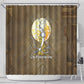 Wosret Egyptian Shower Curtain with Golden Scepter and Archer Motif in Ancient Protector