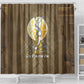 Wosret Egyptian Shower Curtain with Golden Scepter and Archer Motif in Ancient Protector