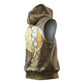 Wosret Egyptian Sleeveless Hoodie with Golden Scepter and Archer Motif in Ancient Protector