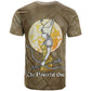 Wosret Egyptian T shirt with Golden Scepter and Archer Motif in Ancient Protector