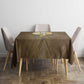 Wosret Egyptian Tablecloth with Golden Scepter and Archer Motif in Ancient Protector
