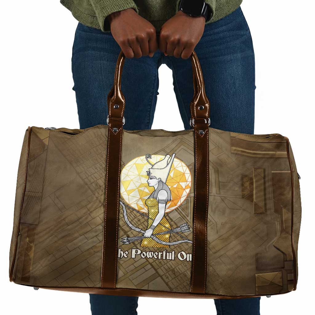 Wosret Egyptian Travel Bag with Golden Scepter and Archer Motif in ...