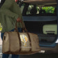 Wosret Egyptian Travel Bag with Golden Scepter and Archer Motif in Ancient Protector