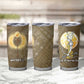 Wosret Egyptian Tumbler Cup with Golden Scepter and Archer Motif in Ancient Protector