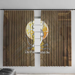 Wosret Egyptian Window Curtain with Golden Scepter and Archer Motif in Ancient Protector