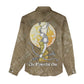 Wosret Egyptian Women Casual Shirt with Golden Scepter and Archer Motif in Ancient Protector