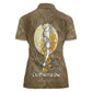 Wosret Egyptian Women Polo Shirt with Golden Scepter and Archer Motif in Ancient Protector