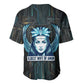 Wosret Winged Crown Baseball Jersey Egyptian Cyber Circuit Design in Futuristic Blue Theme