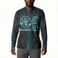 Wosret Winged Crown Button Sweatshirt Egyptian Cyber Circuit Design in Futuristic Blue Theme