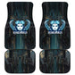 Wosret Winged Crown Car Mats Egyptian Cyber Circuit Design in Futuristic Blue Theme