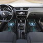 Wosret Winged Crown Car Mats Egyptian Cyber Circuit Design in Futuristic Blue Theme