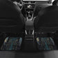 Wosret Winged Crown Car Mats Egyptian Cyber Circuit Design in Futuristic Blue Theme
