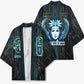 Wosret Winged Crown Kimono Egyptian Cyber Circuit Design in Futuristic Blue Theme