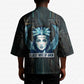 Wosret Winged Crown Kimono Egyptian Cyber Circuit Design in Futuristic Blue Theme