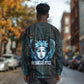 Wosret Winged Crown Long Sleeve Shirt Egyptian Cyber Circuit Design in Futuristic Blue Theme