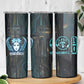 Wosret Winged Crown Skinny Tumbler Egyptian Cyber Circuit Design in Futuristic Blue Theme