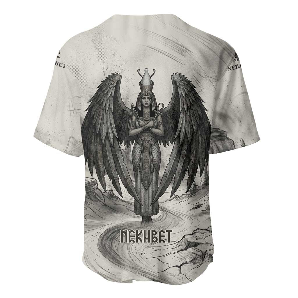 Nekhbet Egyptian Baseball Jersey Vulture Goddess Mother of Protection Wings Claws Desert