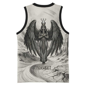 Nekhbet Egyptian Basketball Jersey Vulture Goddess Mother of Protection Wings Claws Desert
