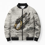 Nekhbet Egyptian Bomber Puffer Jacket Vulture Goddess Mother of Protection Wings Claws Desert