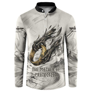 Nekhbet Egyptian Button Sweatshirt Vulture Goddess Mother of Protection Wings Claws Desert
